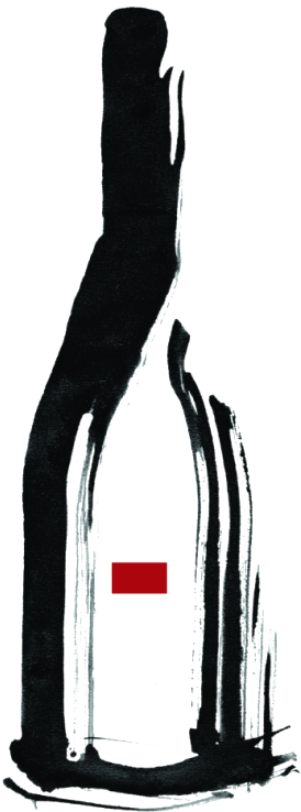 Illustration artistique d'une bouteille de Champagne Jacquesson